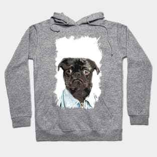 Gentleman Pug ✪ Cute Abstract Painting Art Style for dog Lovers and owners Hoodie